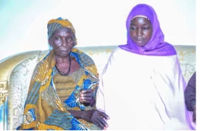 one of the girls kidnapped in Chibok in 2014, Ruth Apagu returns home with 2 kids