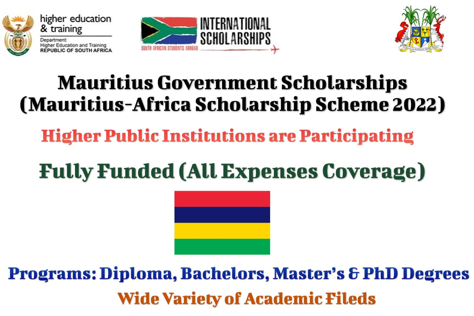 Mauritius-Africa Scholarship Scheme 2022(Fully Funded) - Apply Here
