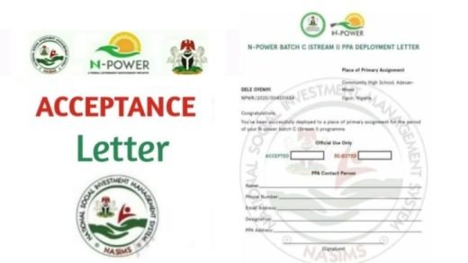 Procedures To Correctly Fill & Upload Your Npower Batch C Acceptance Letter to the Nasims Portal